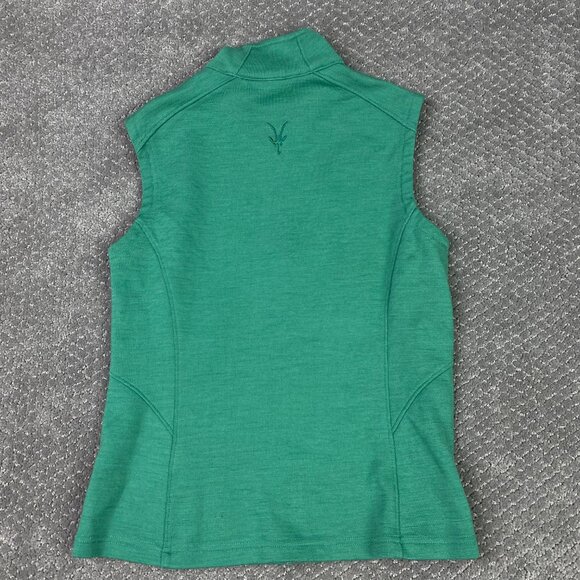 Ibex Merino Wool Vest Women's Small Green Full Zip Sweater Shak - Picture 4 of 11